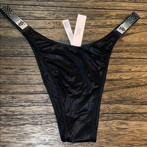 Victoria's Secret Black Satin Panty